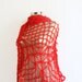 CROCHET SHAWL Red Triangle