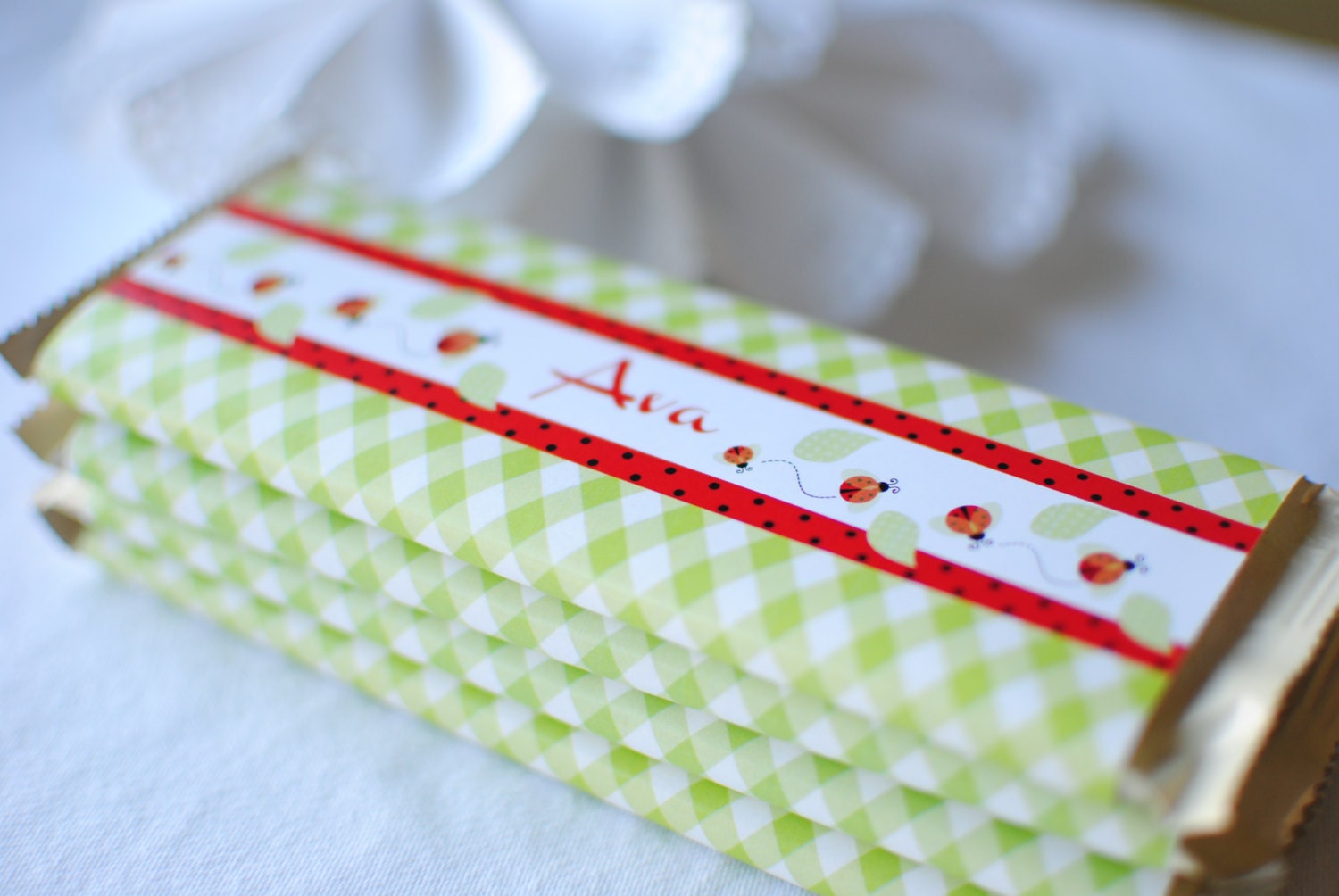 Ladybug Themed Birthday Party Chocolate Wrappers Il_570xn