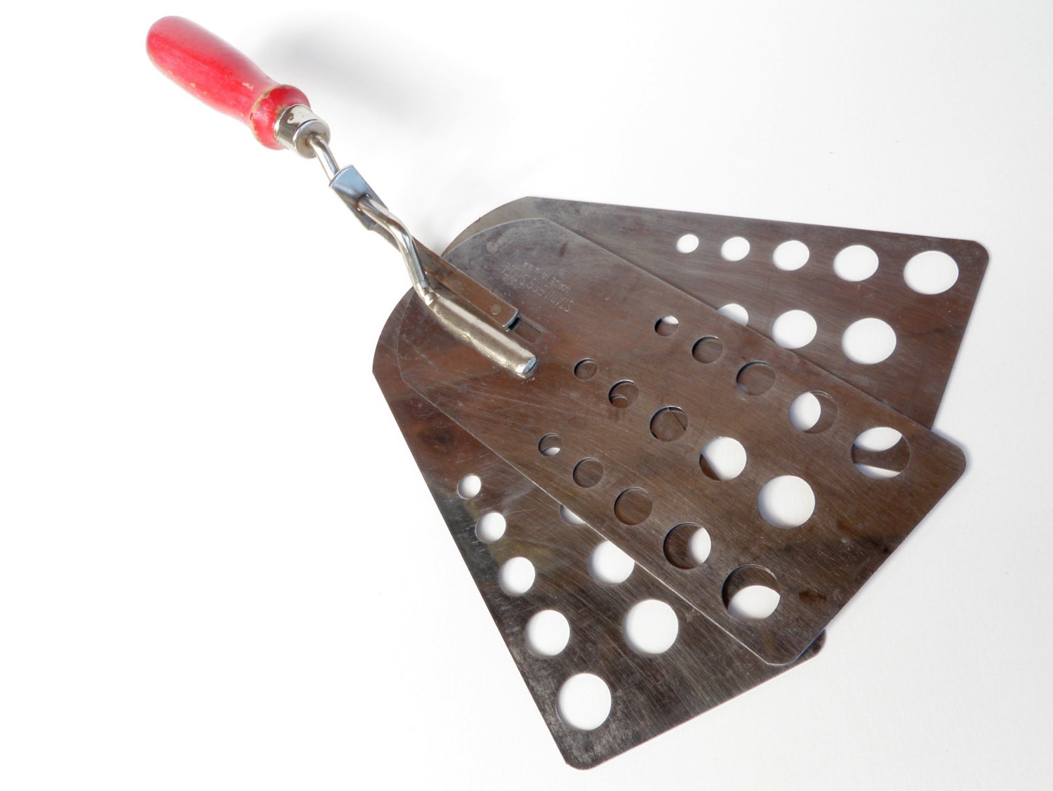 Pancake Flipper Turner Spatula Red Wood Handle by WildPlumTree