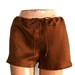 Silk Lingerie Shorts Panties Lace / Brown Ivory Chevron Vintage Jacquard / Small - Alma Garconne Tap Shorts