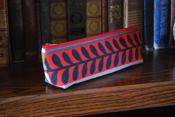 floral canvas pencil case