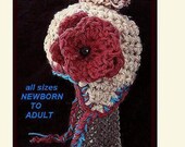 Instant Download PDF Crochet pattern - Earflap Hat - baby, adult, children, teens, women, chunky style,   SPP-107