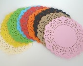 Paper Doilies - 4 inches Handmade French Pastries Doily Papers - Pick your Colour