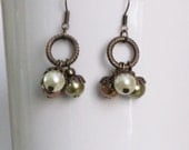 Acorn Earrings Acorn Jewelry Pearl Earrings Women Jewelry Gift Squirrel Jewelry Nature Jewelry Eternity Earrings Everyday Jewelry Dangle