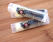 BLUEBERRY LEMON Lip Balm Organic All Natural Summer Berry Yellow Blue .15 oz