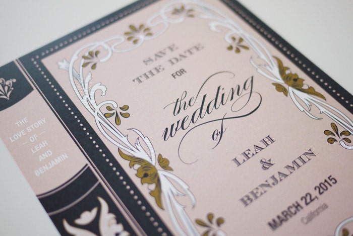 Book Wedding Save the Date Printable Template