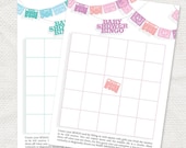 fiesta baby shower bingo card - printable file