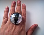 Monster Nail Polish Statement Ring - Adjustable