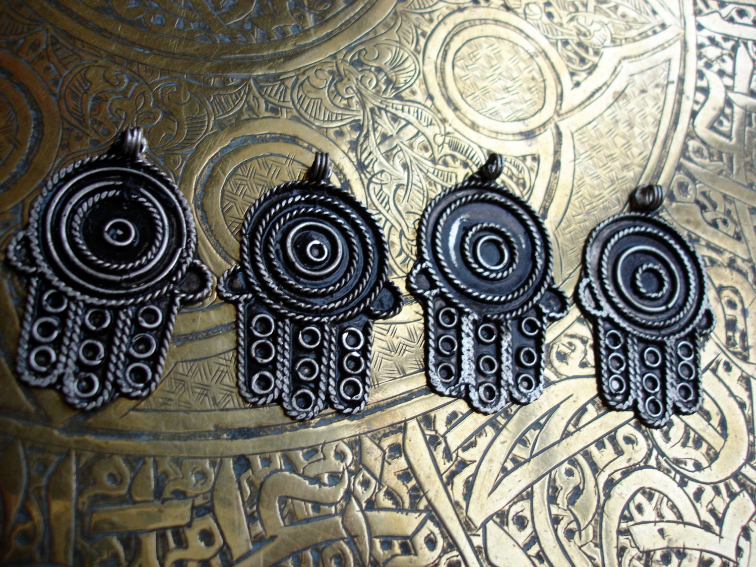 4 black Moroccan Hand of Fatima hamsa khamisa (2)