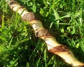 Hiking Stick Walking Fathers Day Stick Hand Carved Dog Wood Organic Staff