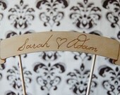 Personalized Large Wooden Banner Cake Topper