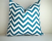 20x20 Designer Pillow In Chevron Aquarius-Front and Back, Decorative Pillow Covers, Throw Pillow,Pillows