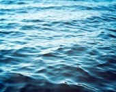 Water Photography - ocean ripples dark blue sea print abstract waves coastal wall art photo lake seashore nautical, 8x12 Photograph, "Fluid"