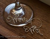 Couple's Engagement Gift, Mr & Mrs Wine Charms, Wine Glass Tags