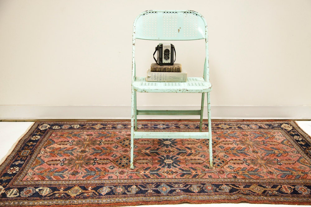 Painted Vintage 1930s Area Rug
