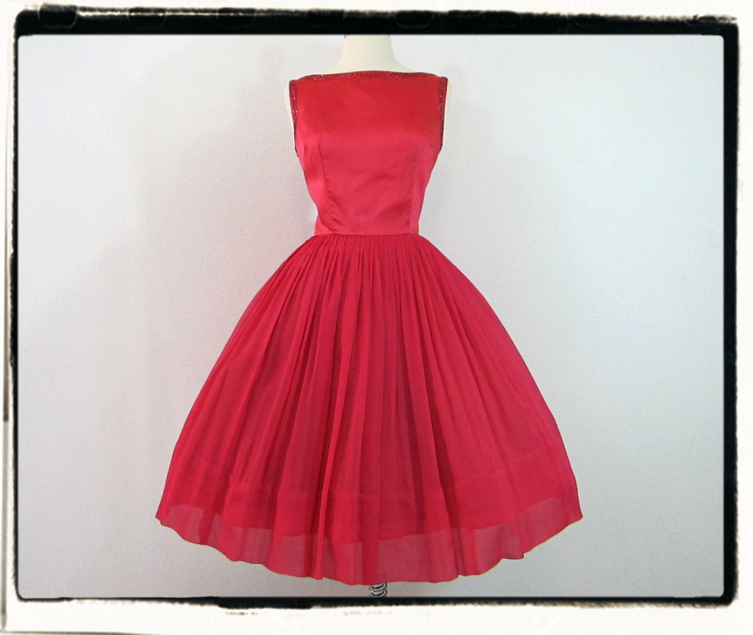 Hot Pink Chiffon Elinor Gay Original
