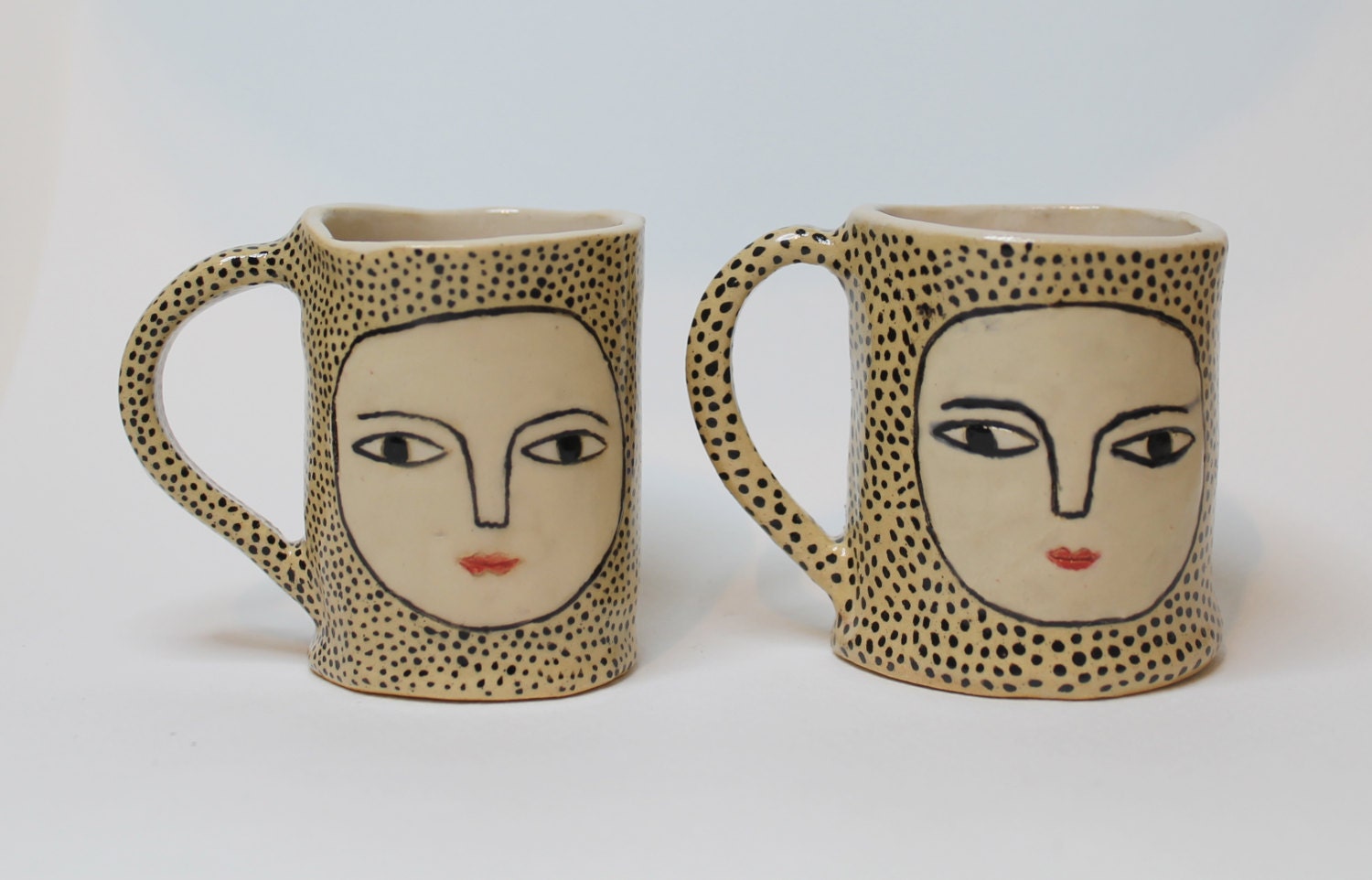 Dot by Dot - Wonky Beauties- Ceramic Espresso Cups - handmade