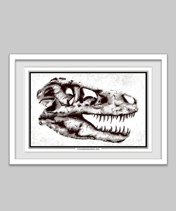 Tyrannosaurus - Screen-print Poster - 12X18 - Limited Ed. 50 - S&N
