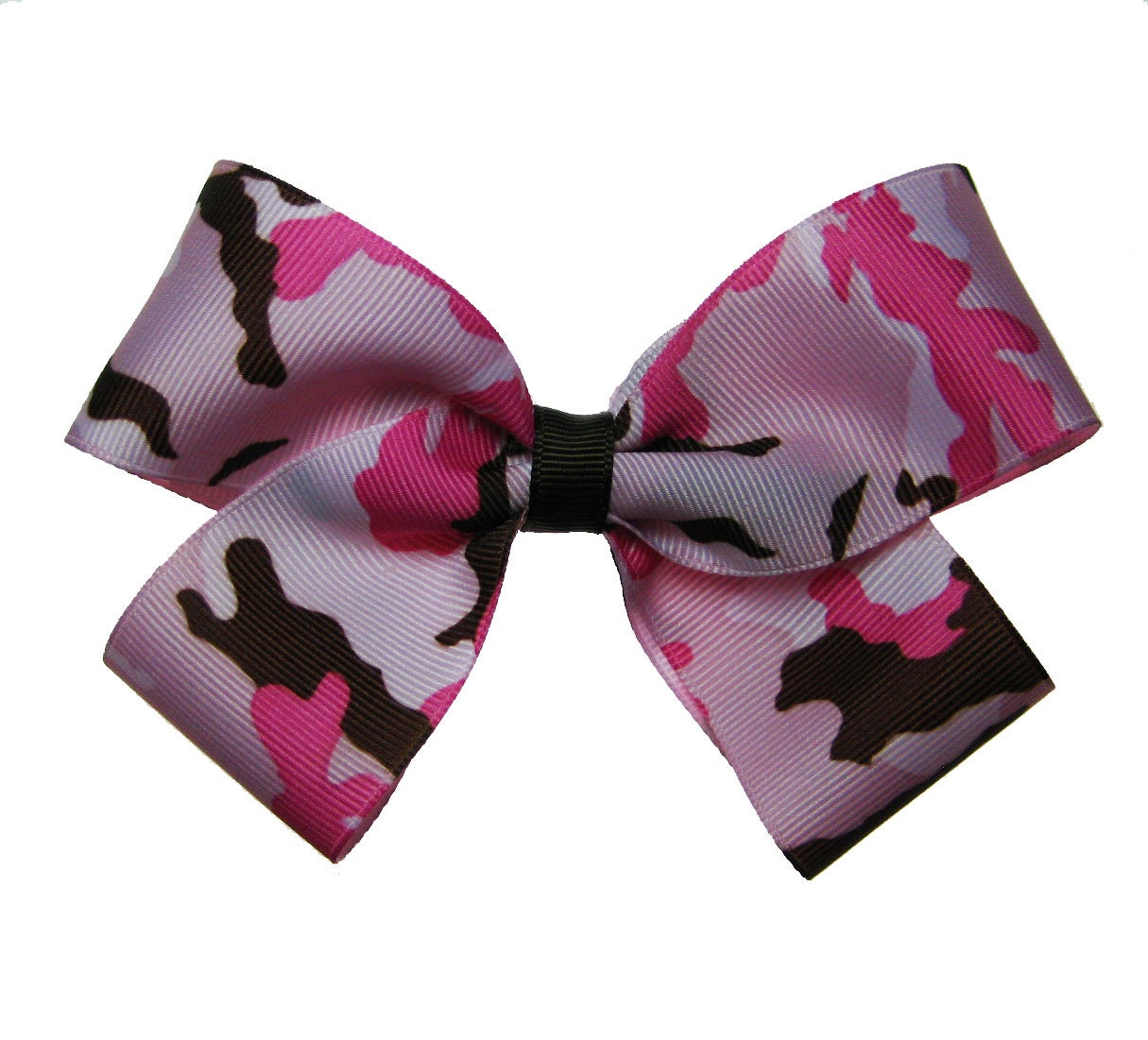 Large Pink Camo Hair Bow