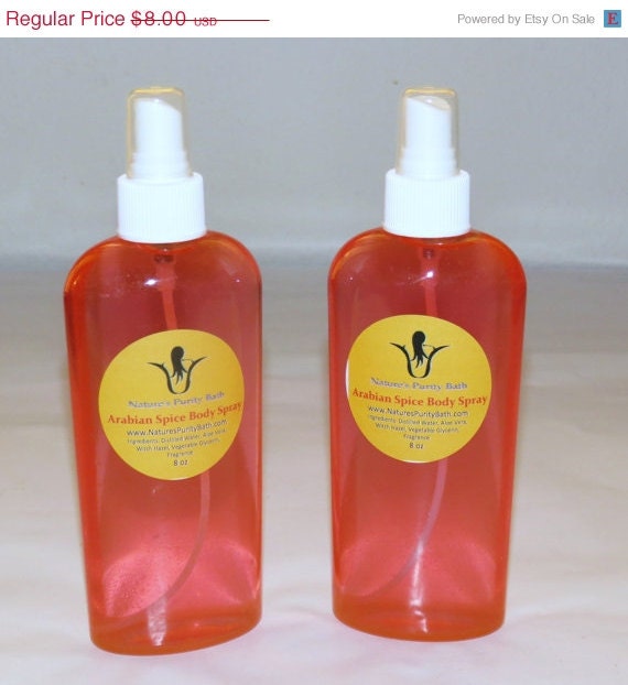 Memorial Day SALE Arabian Spice Body Spray Mist with Aloe 8 oz