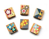 One of a kind Pendant - Flowers / Cherry Blossoms / Sakura Wooden Charm
