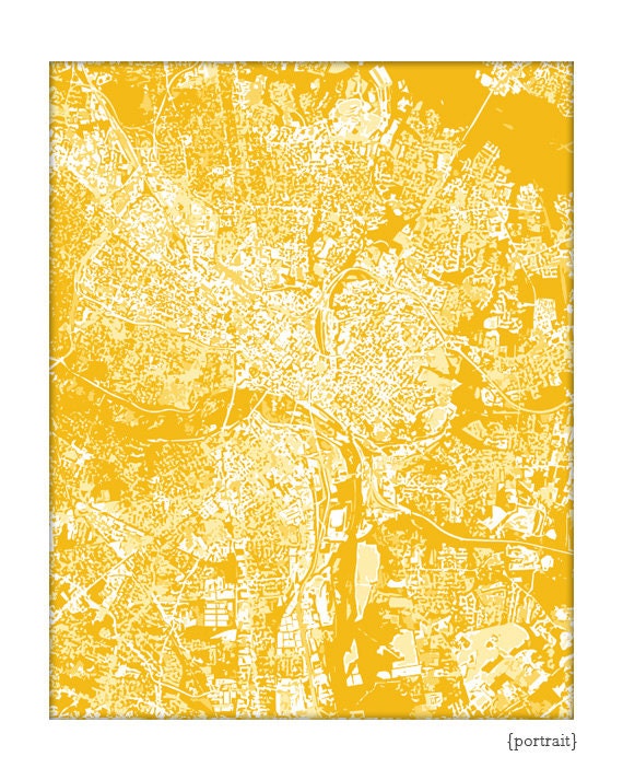 Richmond VA Cityscape / Virginia Art VCU University Map Poster / Graphic City Art / 8x10 Digital Print / Choose your color