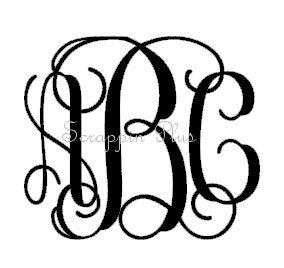 7 inch Vine connected monogram letters - Personalized vinyl window decal Wedding decor