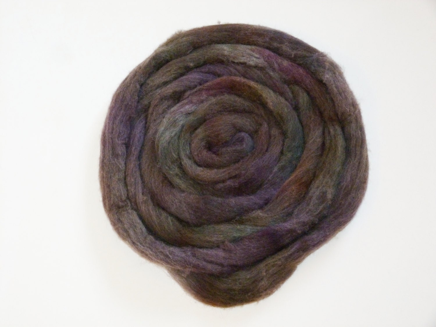 River Rock Sheltand Wool Roving 4 oz  ---Spun Picture Added---