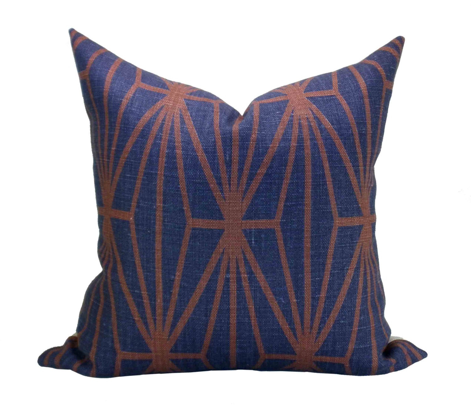 Kelly Wearstler Katana pillow cover in Blue/Berry - 18 x 18