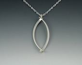 Silver Ribbon Loop Pendant