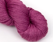 BFL Silk Fingering Yarn in Dark Peony