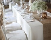 Burlap Table Runner 14" x 72" Rustic Wedding Chic Home Decor Custom Size Available