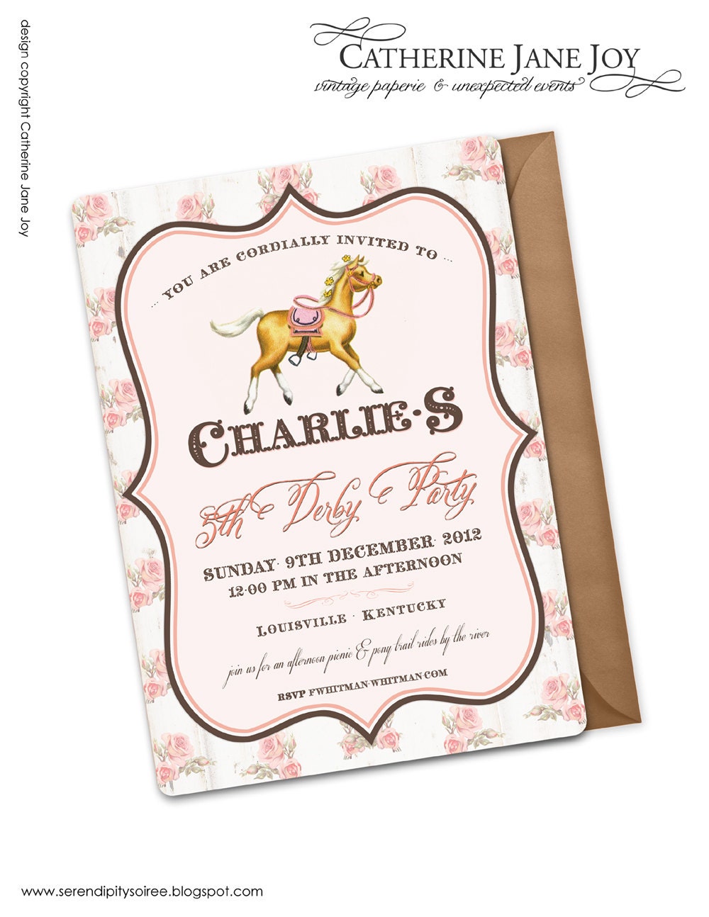 The Royal Derby - Custom Printable Invitation - Kentucky Derby, Polo Party, Equestrian Party