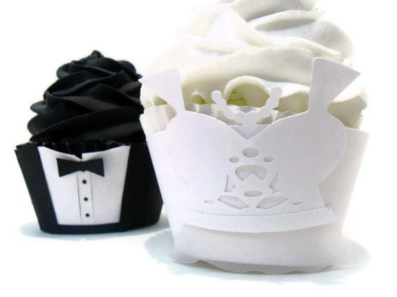 Bride and Groom Cupcake Wrappers -12 Il_170x135