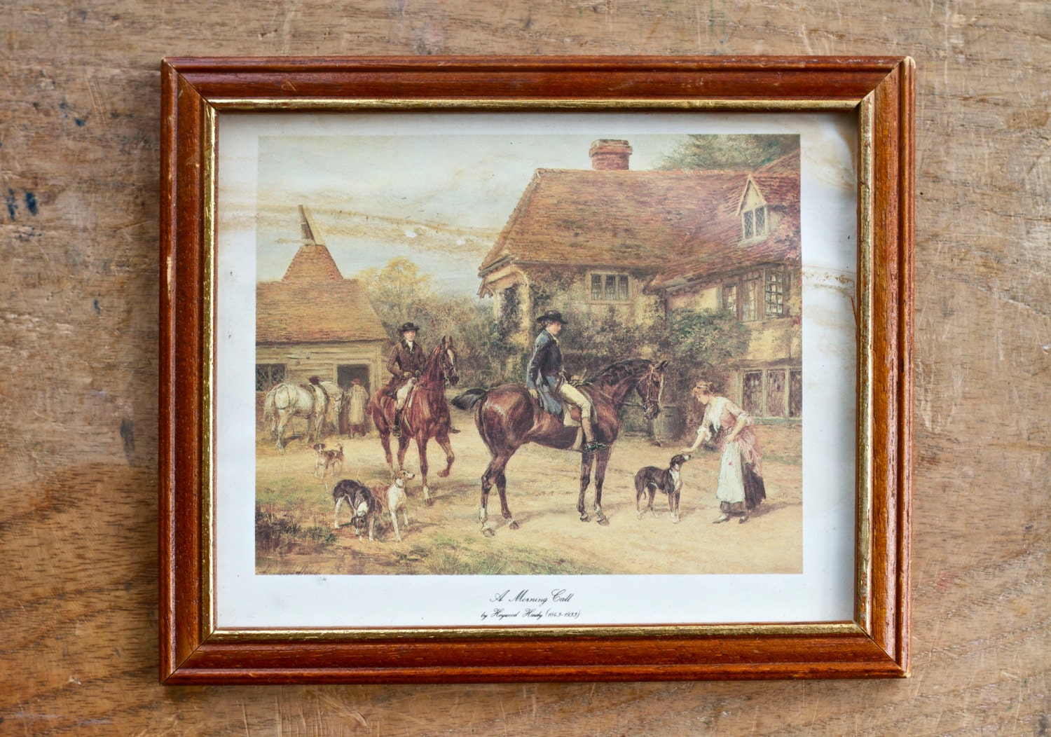 A Morning Call - by Heywood Hardy - Wall Hanging Home Decor Small Framed Print