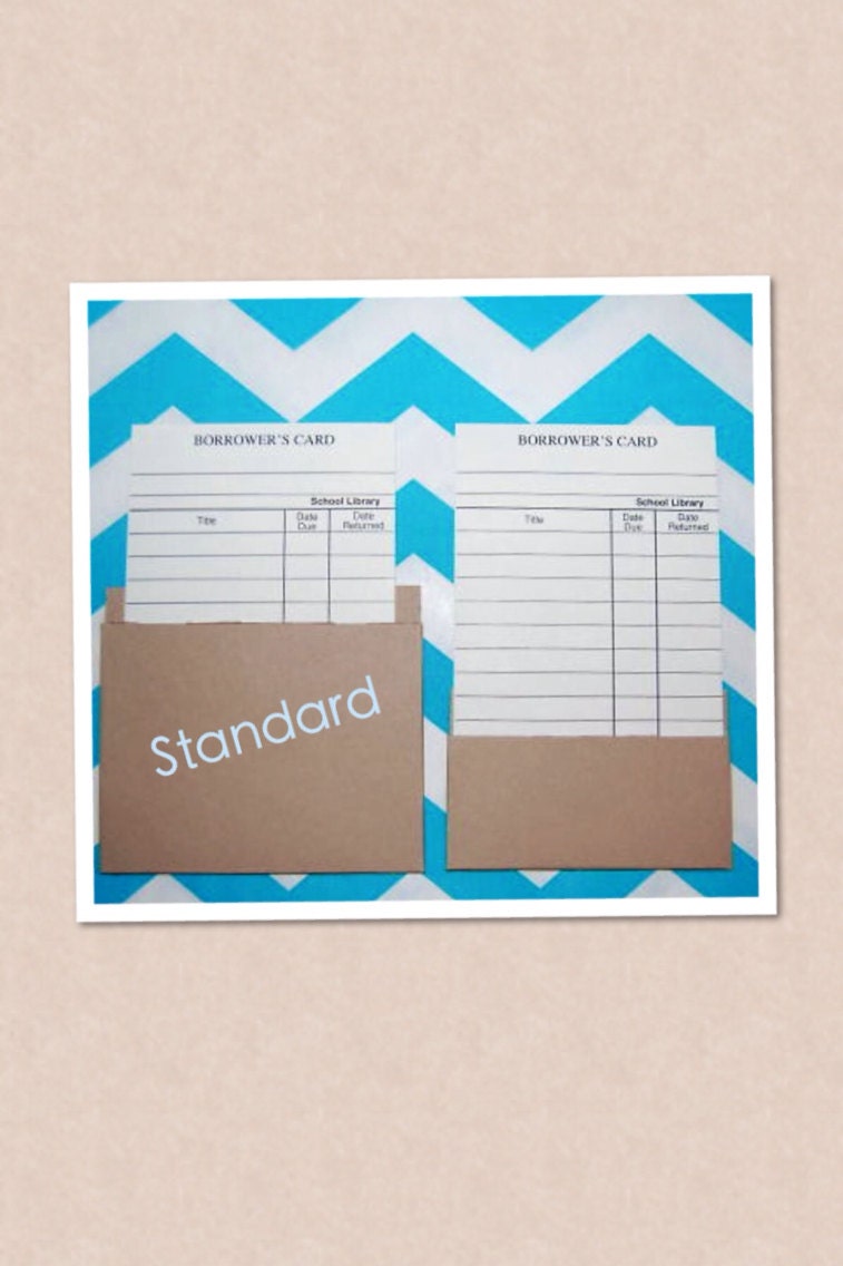Brown Kraft Standard Library Pockets 25 pockets Il_170x135