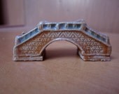 Painted Clay Japanese Koi Pond Bridge