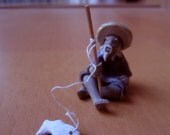 Japanese Fisherman Ceramic Figurine