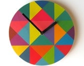 Objectify Grid Plywood Wall Clock - Large