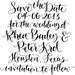 Save the Date Custom Handwritten Calligraphy Stamp