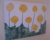 Spring Time - Coffee Filter Art - Wall Art Hanging Canvas Ecofriendly Home Decor Wall Art Decorative Art