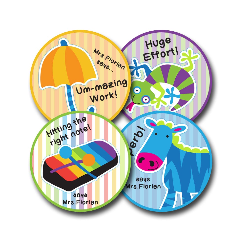 STRIPY STUFF Personalized stickers for Teachers Il_170x135