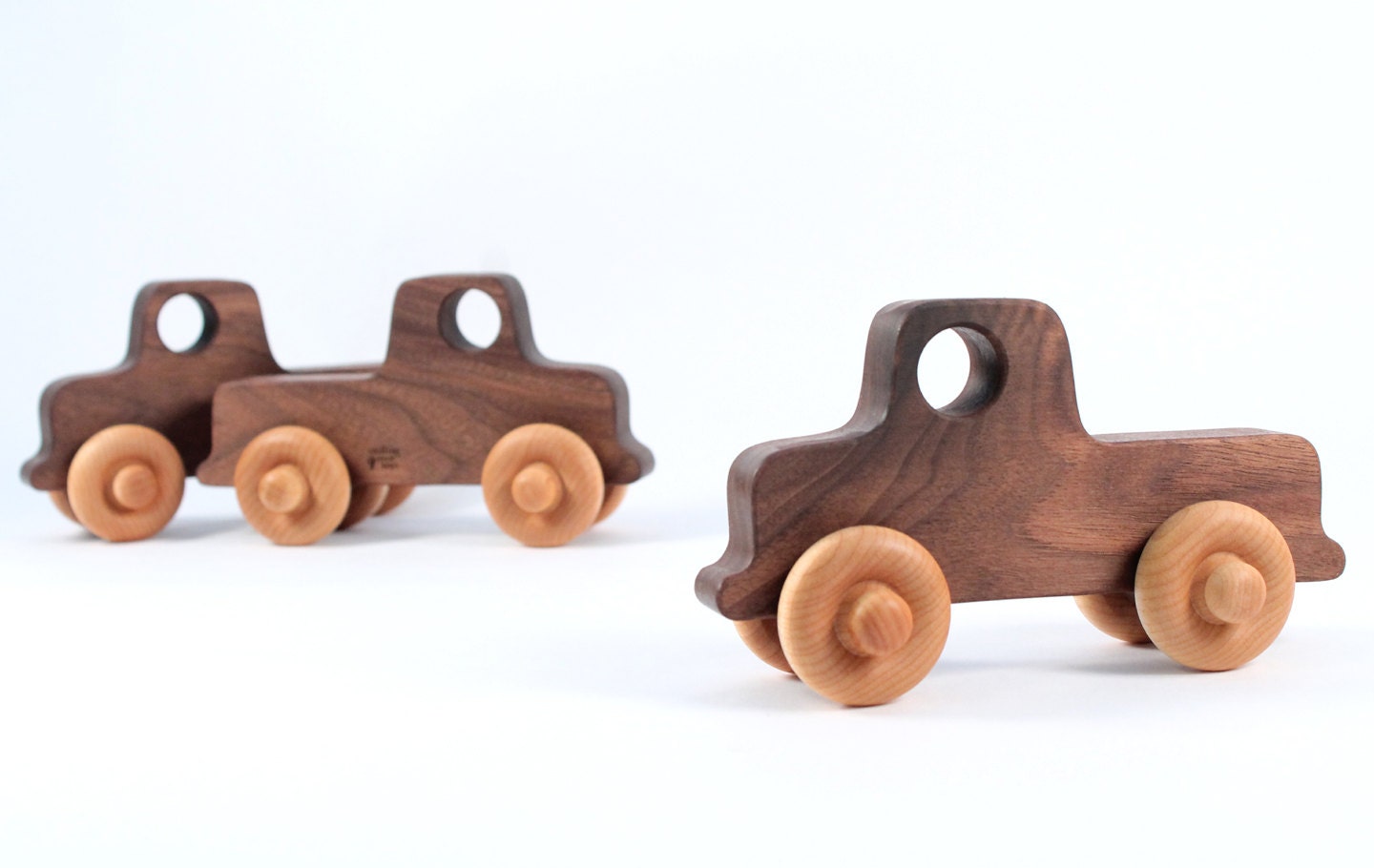 OLD-SCHOOL TRUCK - a natural and eco-friendly wooden toy made with sustainable hardwood - ideal for baby, toddler, or preschooler