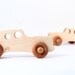CLASSIC RACER natural wooden car - an organic hardwood toy for baby and toddler - heirloom keepsake with homegrown organic finish
