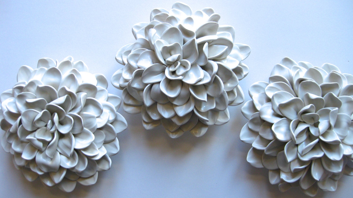 Set of Three Medium Flowers