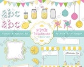 Lemonade Stand Clip Art Digital Scrapbook Pack digital files only - Instant download