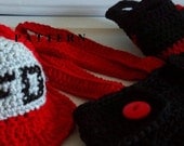 Fireman Hat, diaper cover, suspenders and boots crochet Pattern, Newborn to 12 months