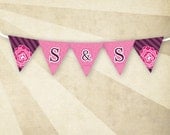 Flowers and Lace Bridal Shower - CUSTOM PRINTABLE Name Garland