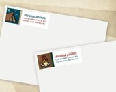 Custom Camping Birthday Party - PRINTABLE Return Address Labels