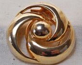 Vintage Goldtone Flower Scarf Slide Unsigned Very Good Condition